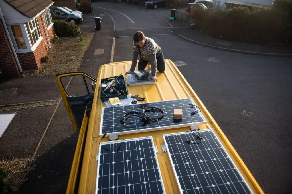 "Power your adventures with a Solar Panel for Van, providing a mobile and renewable energy source for on-the-go living.